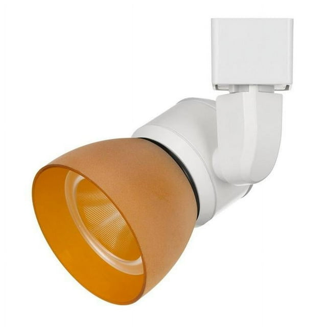 Benjara BM220626 10W Integrated LED Track Fixture with Polycarbonate Head, Orange & White
