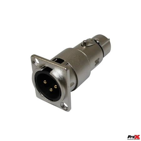 UPC: 0019372409014 | ProX XC-3MDF XLR Male to Female Adapter for Panel Mount