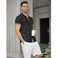 thumbnail image 3 of COOFANDY Short Sleeved Shirts Men Casual Button Down Dress Shirt Denim Work Shirts, 3 of 6