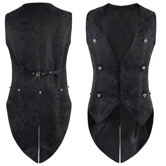 Zysthvn Athletic Jackets for Men Lightweight Suit Winter Dress Mens Vest Jacket Vintage Button Solid V-Neck Jackets, Black L