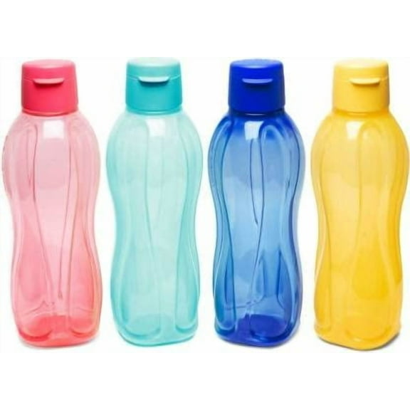 Tupperware Eco 750 ML Water Bottles Fliptop 4 color in 1 set (Multicolor )