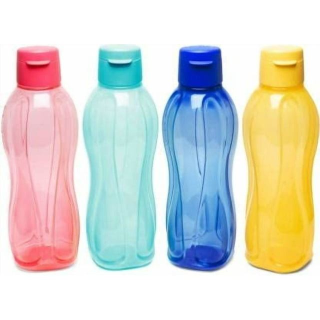 Tupperware Eco 750 ML Water Bottles Fliptop 4 Colour in 1 set (Multicolor )