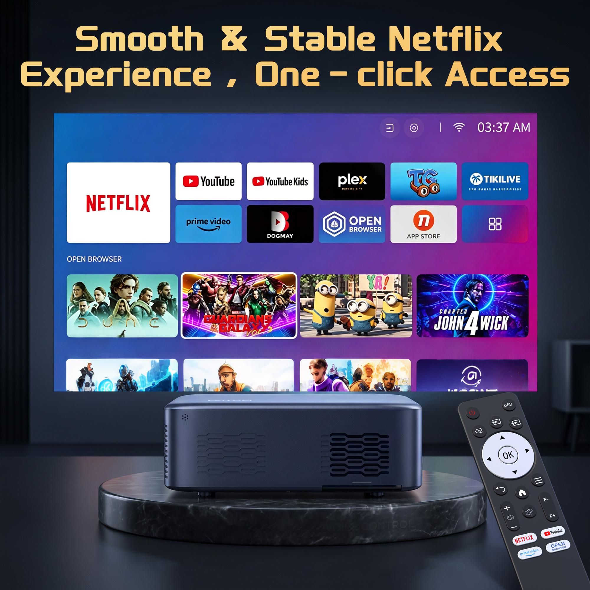 GCZ Smart Projector 2000 ANSI WiFi 6 4K Support photo 3