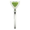 thumbnail image 3 of Clara Pucci 14K White Gold 3ct Peridot Solitaire Ring for Women, 3 of 8