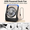 thumbnail image 5 of (2 pack) Gazeled Battery Operated Fan,Camping Fan, Super Long Lasting, Portable D-Cell Battery Powered Desk Fan with Timer,3 Speeds, Quiet, 180° Rotation,Cooling Fan for Bedroom,Home,Office,Outdoor, 5'',Blue, 5 of 12