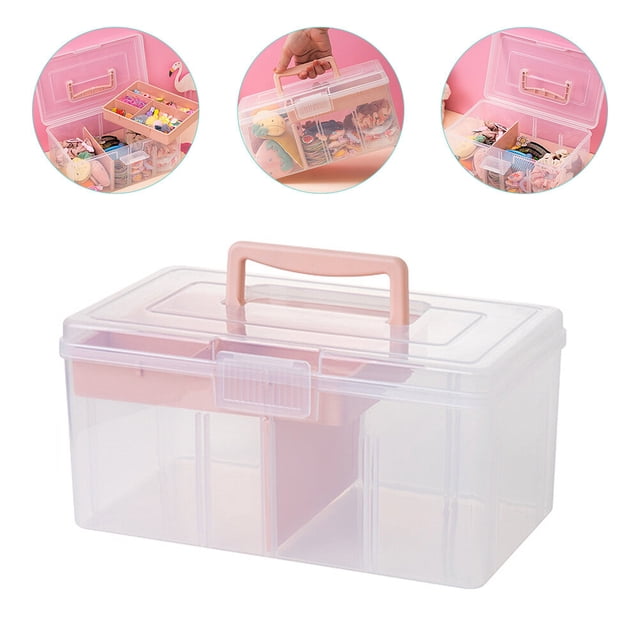 CRAFTHROU Portátil Transparente Con Para Almacenamiento Fácil Y Acceso