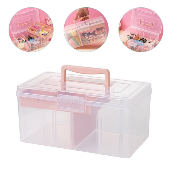 CRAFTHROU Portátil Transparente Con Para Almacenamiento Fácil Y Acceso