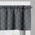 thumbnail image 3 of Ambesonne Fleur De Lis Window Valance, Floral Checkered, 54" X 18", Grey Pale Yellow, 3 of 5