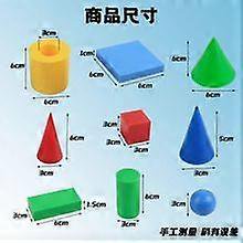 1 Set Geometric Solids Set For Kids Rectangular Cube Cylinder Cone Sphere For Learning Geometry Spatial Imagination School Home Educational
