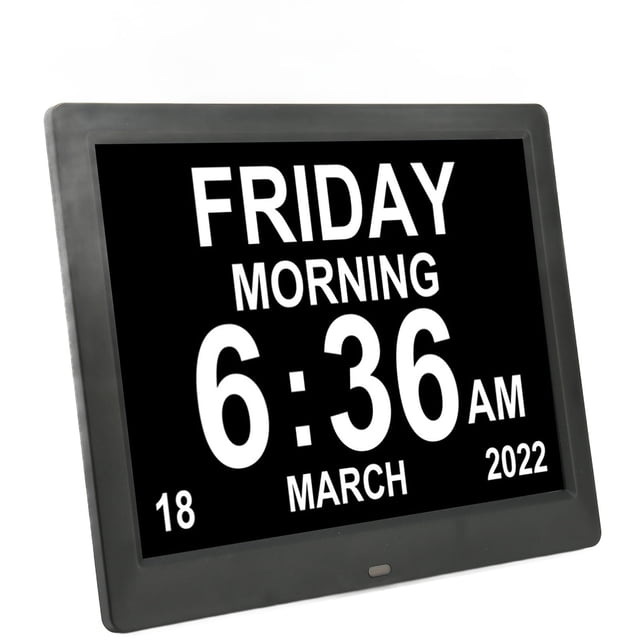 Digital Calendar Clock,8.7inch Digital Day Calendar Digital Clock Elderly Digital Calendar Clock Maximized Efficiency