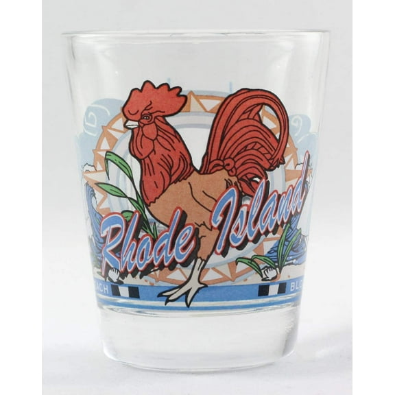 Rhode Island 3 View Shot Glass