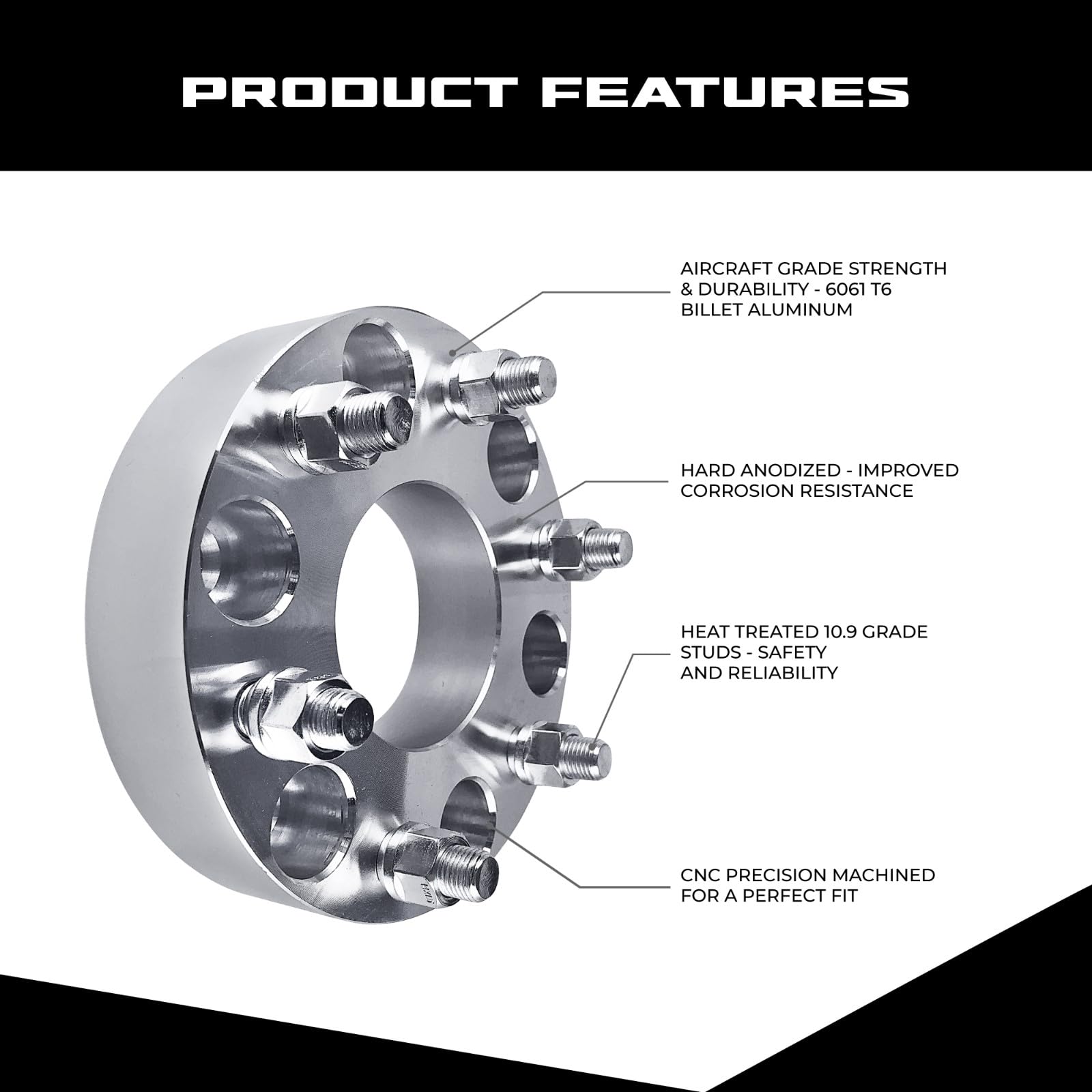 1.5" Forged Wheel Adapters – 6x127 To 6x139.7, 14x1.5 Studs, Pair By Customadeonly