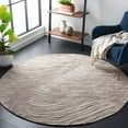thumbnail image 2 of SAFAVIEH Trace Jimney Abstract Area Rug, Brown/Ivory, 6' x 6' Round, 2 of 8