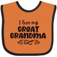 thumbnail image 3 of Inktastic I Love My Great Grandma with Hearts Boys or Girls Baby Bib, 3 of 4