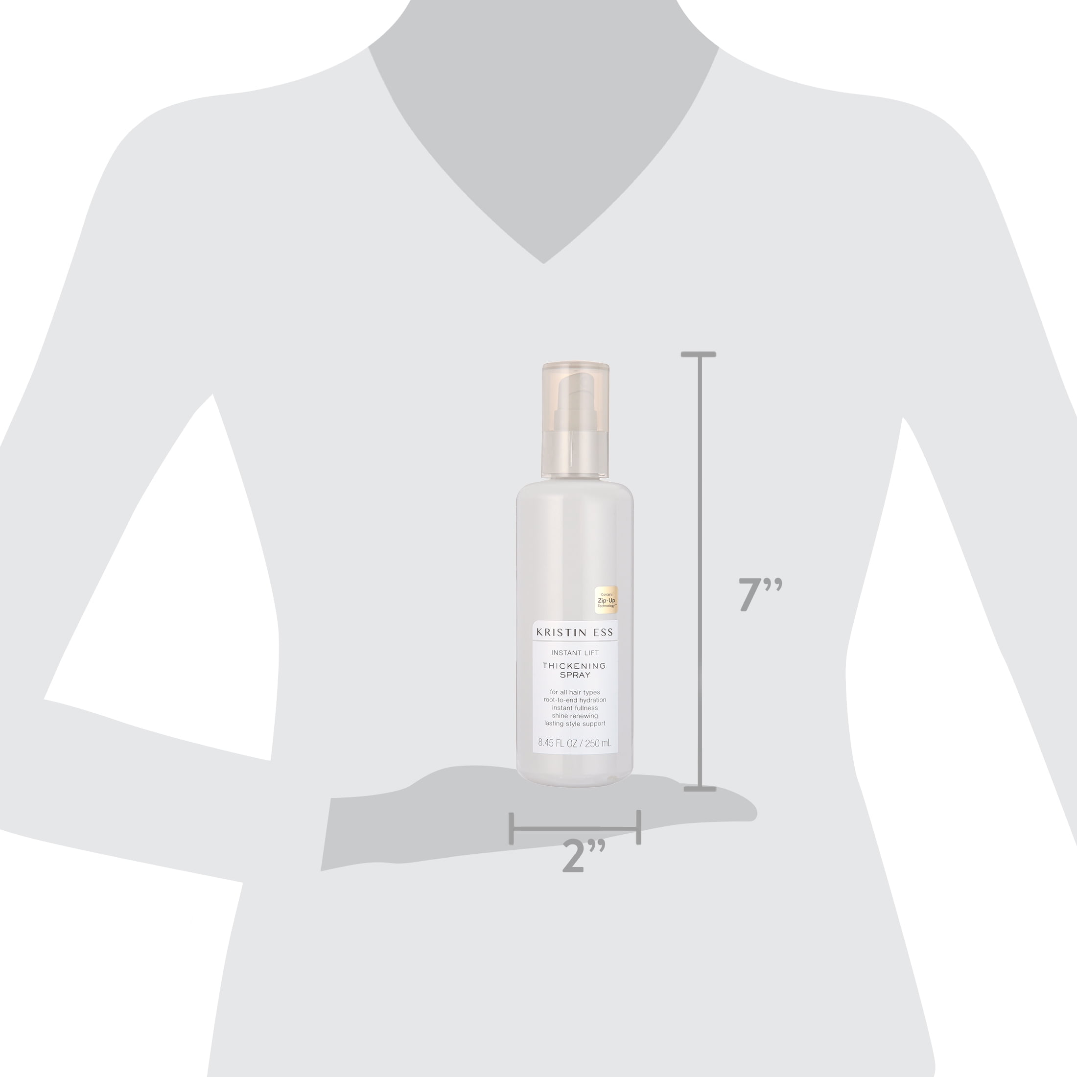 Kristin Ess Hair Instant Lift Thickening Spray for Volume + Fullness, Hair Thickening Spray, Lasting Style Support, 8.45oz