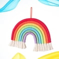 thumbnail image 2 of Gymnture Rainbow Macrame Wall Hanging Bohemian Tapestry for Kids Room Nursery, 2 of 10