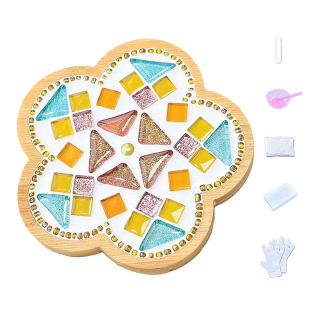 Conjunto de Posavasos de mosaico DIY Zulema Estilo H