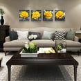 thumbnail image 3 of Canvas Wall Art For Living Room Family Wall Decor For Bedroom Modern Kitchen Wall Decorations Black And White Wall Pictures Artwork Yellow Rose Flowers Canvas Art Prints Large Size Home Decor 4 Piece, 3 of 6