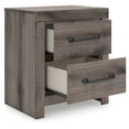 thumbnail image 5 of Signature Design by Ashley Fondenlane Two Drawer Night Stand with USB Charging, Weathered Gray, 5 of 9