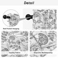 thumbnail image 5 of Boho Grey Floral Tier Curtains, Vintage Farmhouse Paisley Plant Leaf Light Filtering Kitchen Curtains, 2Pcs Rod Pocket Half Window Treatments Panels for Sink Cafe Cabinet Camper 27.5x24 Inches, 5 of 9