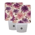thumbnail image 7 of Purple Pink Flower Patel Retro LED Night Light Sensor Lamp Plug-in Adjustable Brightness 2 Pack, 7 of 7