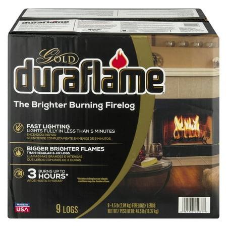 duraflame® Firelogs  Brighter Burning  Gold  Box  4.5 LB