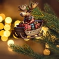 thumbnail image 3 of Cheapark Moose's Loaded Sled Ornament - Christmas Decoration for Tree and Home Festive Decor with Rustic Charm, 3 of 8