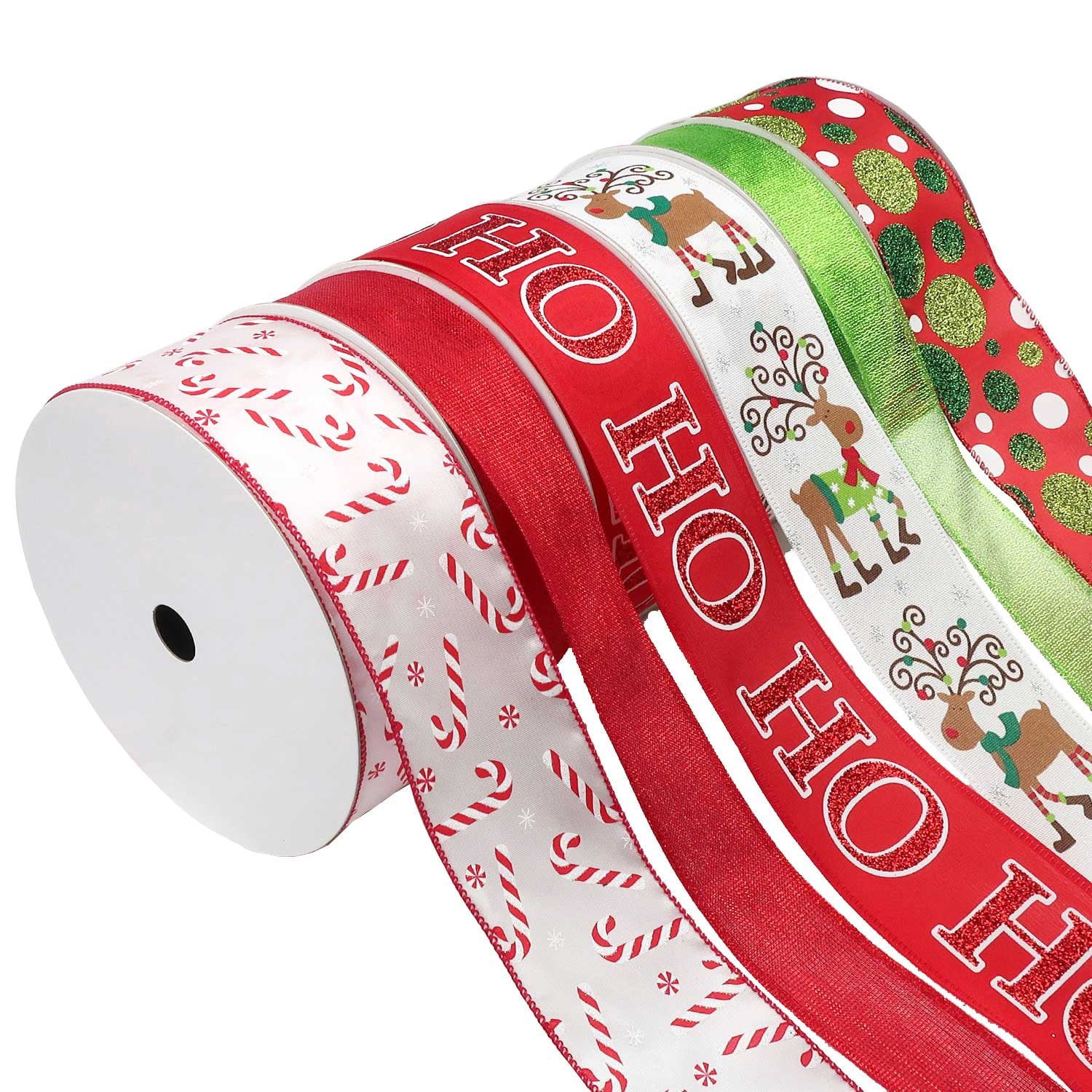 Member's Mark Premium Wired Holiday Ribbon, 6 pk., Assorted Colors ...