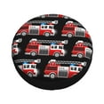 thumbnail image 2 of Kdxio Spare Tire Cover for RV Trailer, Waterproof Wheel Cover,Camper Spare Tire Cover Fit for Rv SUV Truck Travel Trailer 16 inch-Fire and Rescue Truck, 2 of 8