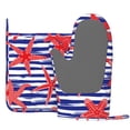 thumbnail image 3 of Disketp Sea Stars Oven Mitts And Potholders Bbq Gloves-Oven Mitts And Pot Holders With Recycled Infill Silicone Non-Slip Cooking Gloves For Cooking Baking Grilling, 3 of 9