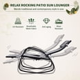 thumbnail image 4 of Outsunny Patio Adjustable Texteline Rocking Lounge Chair Zero Gravity Rocker Outdoor Recliner Seat w/ Pillow, Footrest, 4 of 10