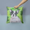 thumbnail image 2 of French Bulldog Black White St Patrick's Fabric Decorative Pillow, 2 of 4