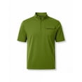 thumbnail image 5 of Men's Solid Short Sleeve Stand Collar Half Zip Outdoor Casual Sports Top Shirt Moisture Wicking Quick Dry UPF 50 Sun Protection Breathable Travel Gym Hiking Polo | JASKFLY,Green S, 5 of 7