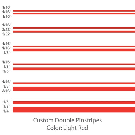 Double Pinstripes Light Red Size 116 332 332 6 Ft Length Custom Made By 1060 Graphics Double Pinstripes Light Red Size 116 332 332 6 Ft Length Custom Made By 1060 Graphics