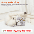 thumbnail image 4 of Potaroma Rechargeable Flapping Bird Cat Toy, Touch Activated Sandpiper with Chirp Sound and Catnip Pouch 4.0 Inch, 4 of 7