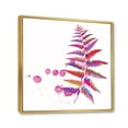 thumbnail image 3 of Designart 'Purple Fern With Purple Splash' Farmhouse Framed Canvas Wall Art Print, 3 of 5