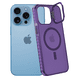 thumbnail image 3 of Funda Case Carcasa Tornasol Color Morado Con Soporte Premium Para iPhone 15 PRO Compatible Con Magsafe., 3 of 7
