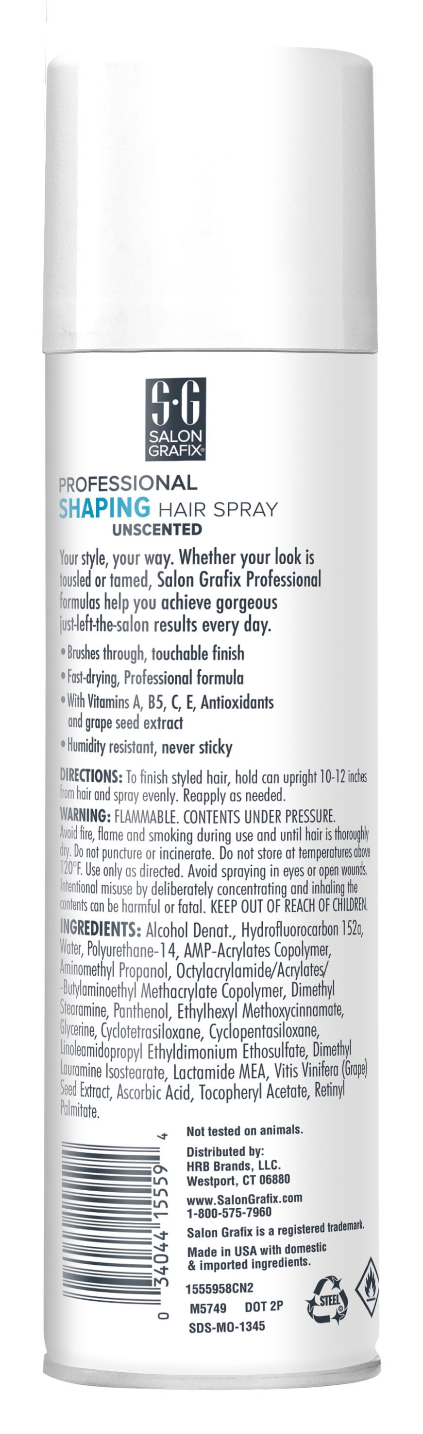 Salon Grafix Professional Super Hold Unscented Shaping Hair Spray, 9 oz