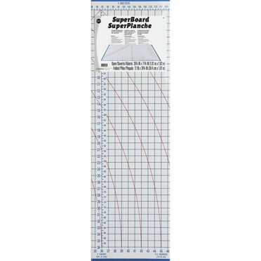 Foldable Superboard: Cardboard Sewing Cutting Board, Craft Mat, White, 39.75" x 12"