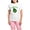 With Pink Camo Pant, variant on - St. Patrick's Day Happy Face Women's Light Pajamas - Women's Short Sleeve Print T-Shirt and Pants Light Cotton Pajama Set