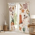 thumbnail image 3 of Homewish Retro Cowboy Boots Curtains Pack of 2 (42x84 Each),Rustic Cow Print Curtains Blackout,Mushroom Cacrus Flower Pattern Bedroom Curtains For Teens,Super Cozy Room Decor, 3 of 6