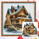 thumbnail image 1 of Hilo Algodón Ecológico Bordado Punto Cruz Casa Navidad Contado 11CT 50x50cm, 1 of 9