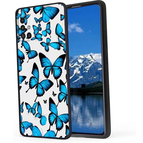 Butterflies-104 Phone Case, Degined for Samsung Galaxy A51 4G Case Men Women, Flexible Silicone Shockproof Case for Samsung Galaxy A51 4G