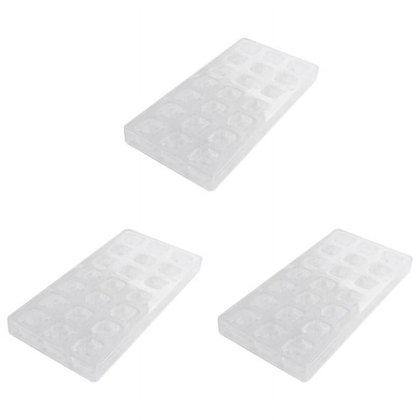 3X Molde de Chocolate en 3D Cuadrados Hechos en Casa de Chocolate Diy Herramientas de Pastelería Policarbonato Moldes de Chocolate