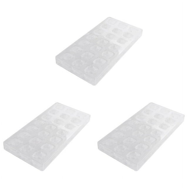3X Molde de Chocolate en 3D Cuadrados Hechos en Casa de Chocolate Diy Herramientas de Pastelería Policarbonato Moldes de Chocolate