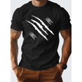 thumbnail image 1 of Claw Marks Pure Cotton Men's Tshirt Comfort Fit, 1 of 4
