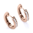 thumbnail image 3 of JeenMata Aros Clásicos con Diseño de Canal Pavé de Diamantes de Talla Redonda de 0,5 Quilates con Forma de Semi-eternidad y Baño de Oro Rosa de 18 K sobre Plata, 3 of 3