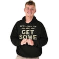 thumbnail image 3 of Curl Up and Get Some Bacon Couple Men's Big & Tall Graphic Hoodie Brisco Brands 2X, 3 of 5