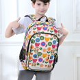thumbnail image 6 of FORMRS Kids Backpack for School Unisex 17" Casual Bookbag Travel Daypack with Compartment Pockets, Colorful Abstract Flowers, 6 of 7