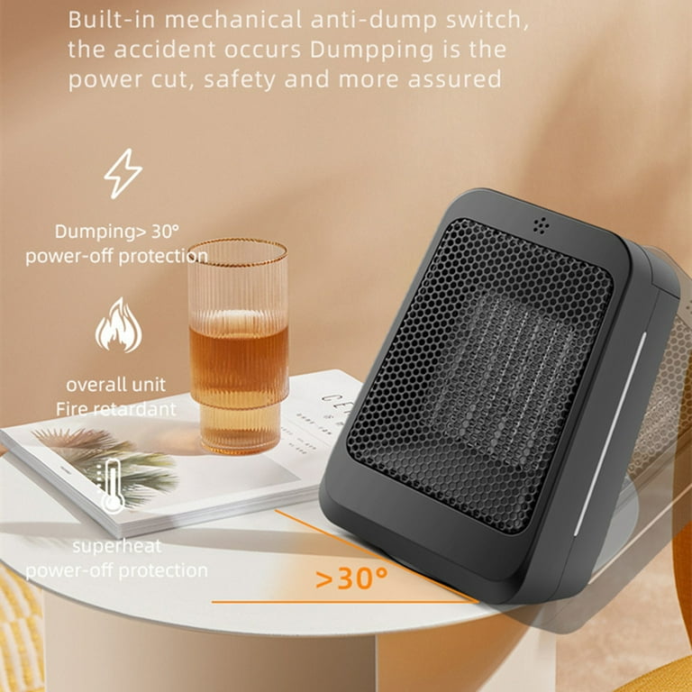 XEOVHV Electric Portable Space Heater - 1500W Fast Heating Ceramic Heater  Features Timer , Mini Heater With Remote Control For Bedroom,Desk,Office  And Indoor Use - Walmart.com